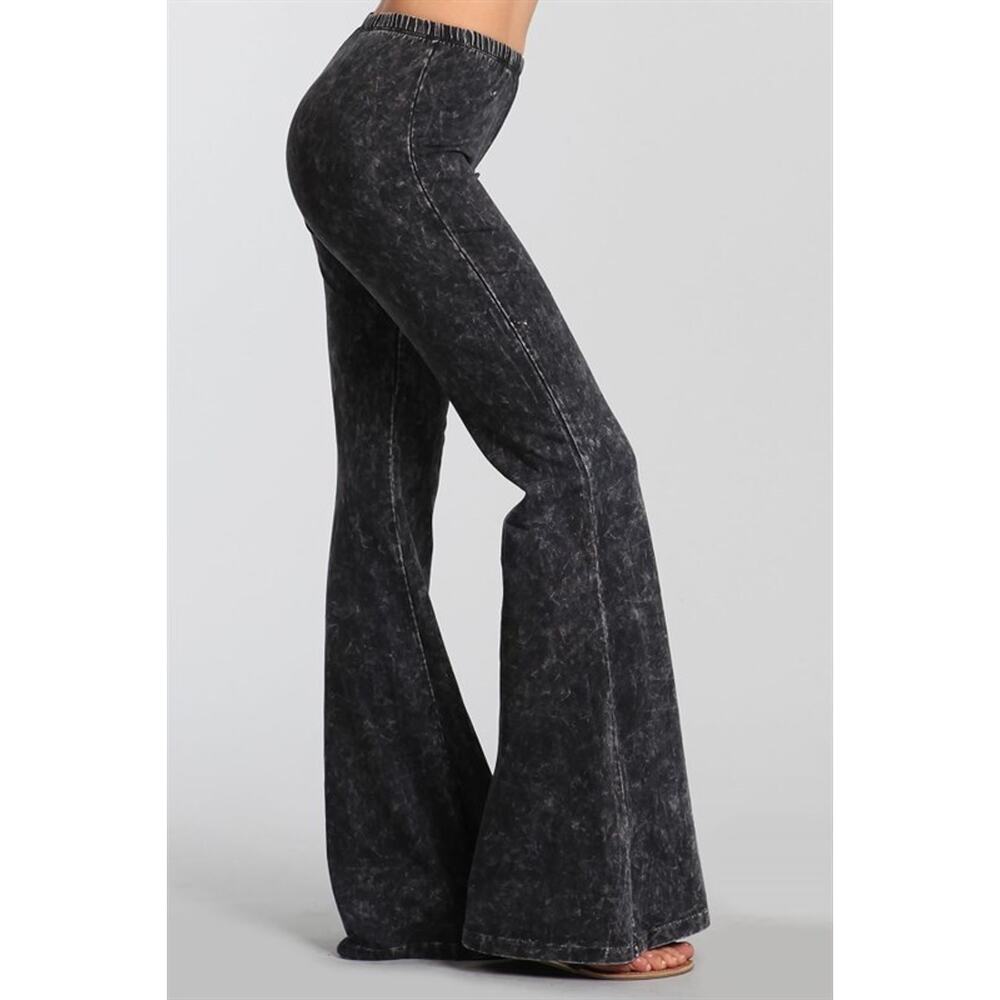Chatoyant Mineral Wash Bell Bottoms Charcoal Grey Small